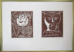 Pablo Picasso (1991-1973) - Pair of plate signed lithographic prints Exposition De Vallauris 1955