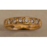 22ct gold & diamond half eternity ring 5.6g ring size P/Q Birmingham possibly 1923/4