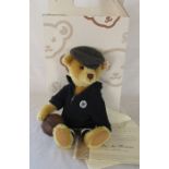 Steiff limited edition Toni bear with growler(football) 941/1500 H 32 cm complete with box and