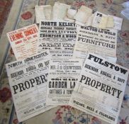 19 unframed Lincolnshire auction posters (some af)
