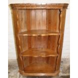 Pine hanging corner cupboard