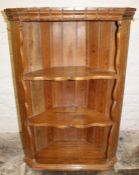 Pine hanging corner cupboard