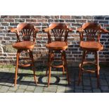 3 bentwood bar stools