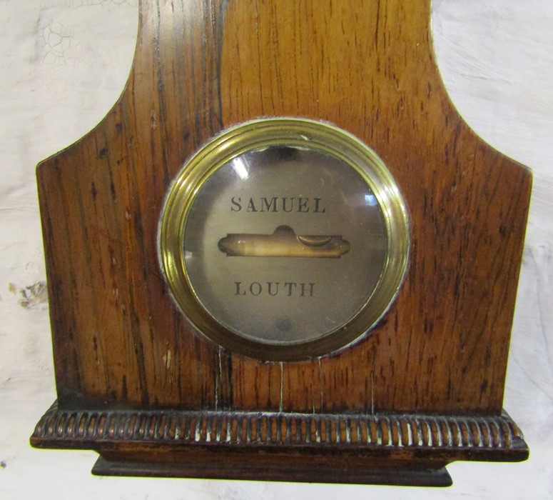 19th century Samuel of Louth barometer incorporating a spirit level H 97 cm (slight damage to top) - Image 2 of 5