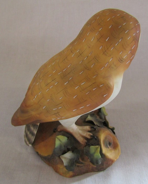 2 boxed Royal Crown Derby owls - brown owl signed D Payne H 14.5 cm and barn owl signed H Weson H - Image 3 of 9