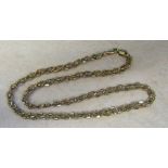9ct gold fancy link necklace length 18" weight 12.6 g