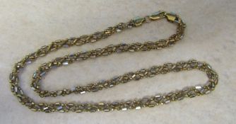 9ct gold fancy link necklace length 18" weight 12.6 g