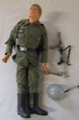 Original vintage Palitoy made German soldier Action man figure 1960/70s