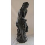 After Moreau composite bronze classical figure of a woman H 64 cm, signed Moreau Math