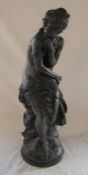 After Moreau composite bronze classical figure of a woman H 64 cm, signed Moreau Math