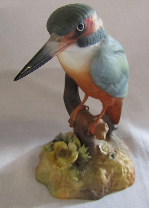 2 boxed Royal Crown Derby kingfisher birds - Australian kingfisher signed J Griffiths H 13.5 cm & - Image 6 of 9