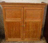 Pine panelled cabinet Ht 105cm L 106cm