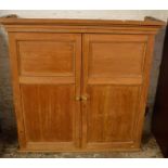 Pine panelled cabinet Ht 105cm L 106cm