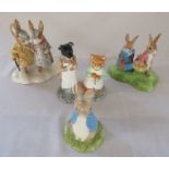2 Beswick Beatrix Potter limited edition special gold edition of 2950 Sweet Peter Rabbit 1999 and