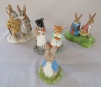 2 Beswick Beatrix Potter limited edition special gold edition of 2950 Sweet Peter Rabbit 1999 and