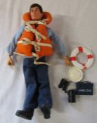 Original vintage Palitoy made navy attack Action man figure 1960/70s