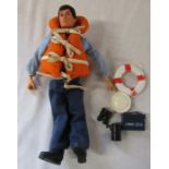 Original vintage Palitoy made navy attack Action man figure 1960/70s
