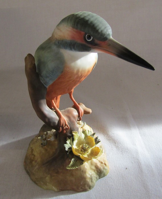 2 boxed Royal Crown Derby kingfisher birds - Australian kingfisher signed J Griffiths H 13.5 cm & - Image 7 of 9