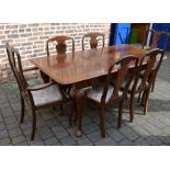 Early 20th century mahogany dining table (George Smith Louth) with additional leaf ( extends to