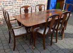 Early 20th century mahogany dining table (George Smith Louth) with additional leaf ( extends to