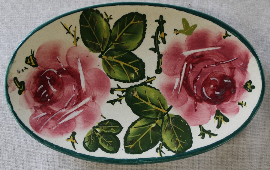 Wemyss pottery plate signed T. Goode 8/60 19.5cm, bowl 12cm (with hairline crack & possible - Image 4 of 9