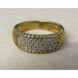 9ct gold diamond cluster ring approximately 0.25 ct weight 4.9 g size J/K