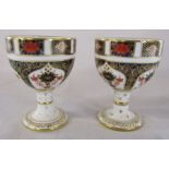 2 Royal Crown Derby imari goblets no 1128 H 12 cm (first quality)