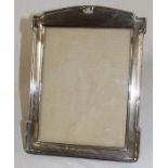 Large rectangular silver photo frame with easel back, Birmingham 1921 William Neale & Sons Ltd, 20cm