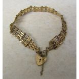 9ct gold gate bracelet weight 5.3 g