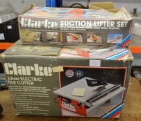 Clarke 33 mm tile cutter & suction lifter set