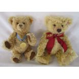 2 Steiff teddy bears - Margarete Steiff celebration bear 2005 H 30 cm & Danbury Mint 2002 bear H