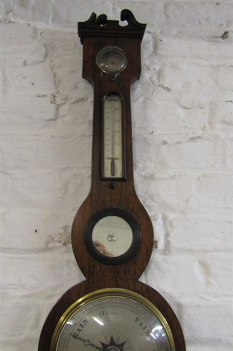 19th century Samuel of Louth barometer incorporating a spirit level H 97 cm (slight damage to top) - Image 4 of 5