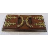 Wooden book slide with brass mounts by I J Mechi 112 Regent Street London L 40.5 cm D 17.5 cm