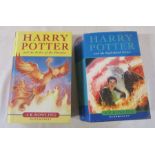 2 First edition Harry Potter hard back books - Half blood prince (with outer sleeve) and the Order