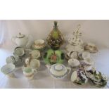 Selection of various part tea services inc Colclough and Sutherland & other ceramics inc Wedgwood