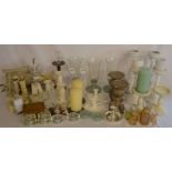 Various candlesticks, lanterns, candles etc (2 boxes)