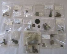 Various artefacts / archaeological finds inc Roman bronze fibula brooch, Anglo Saxon tweezers,