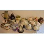 Various ceramics including Carltonware Rouge Royale ginger jar, part tea services etc