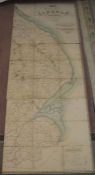 3 canvas backed maps of east Lincolnshire 'Map Of The County Of Lincoln by C & J Greenwood Published