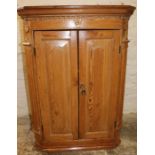 Pine hanging corner cupboard