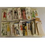 Assorted vintage ladies dress patterns by Simplicity, Butterick & Maudella etc.