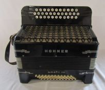 Cased Hohner Amati III accordion