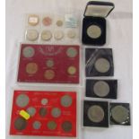 Selection of coins inc crowns, 1967 coinage of Great Britain, 1965 New Zealand coins etc