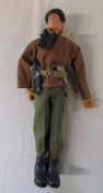 Original vintage Palitoy made tank commander Action man figure 1960/70s