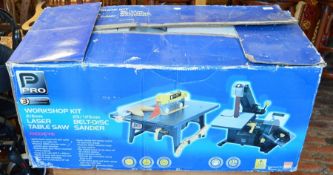 Pro Workshop kit: table saw & belt drive sander