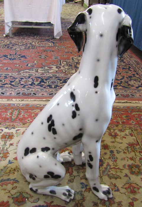 Large Italian ceramic figurine of a Dalmatian dog H 75 cm - Image 3 of 4