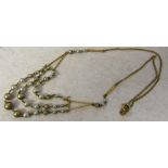 9ct gold pearl necklace total weight 6.3 g