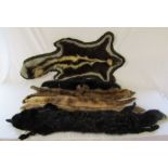 Various animal stoles inc mink and a small animal rug