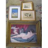 Various prints inc Skegness jolly fisherman