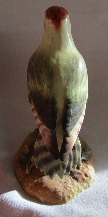 2 boxed Royal Crown Derby green woodpeckers H 24 cm signed M.E.T and H 15 cm signed M Dudley - Image 4 of 9